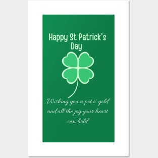 Happy St patricks day irish poem Posters and Art